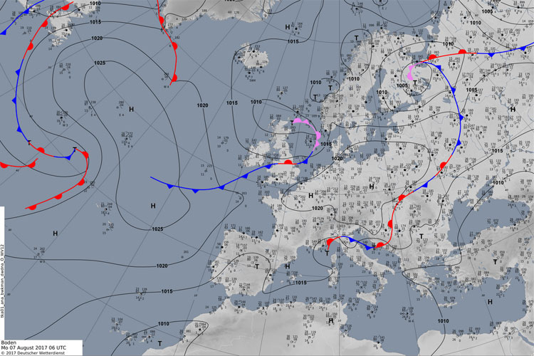 Wetterkarte Europa